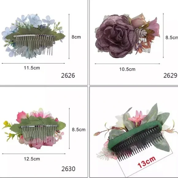 New fashion head comb. Artificial flower hair accessories. - Picture 3 of 6